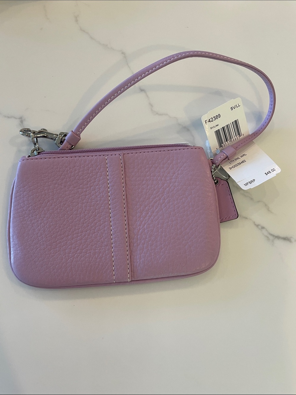 NWT Authentic Coach Factory lilac wristlet   6.5 x 4.